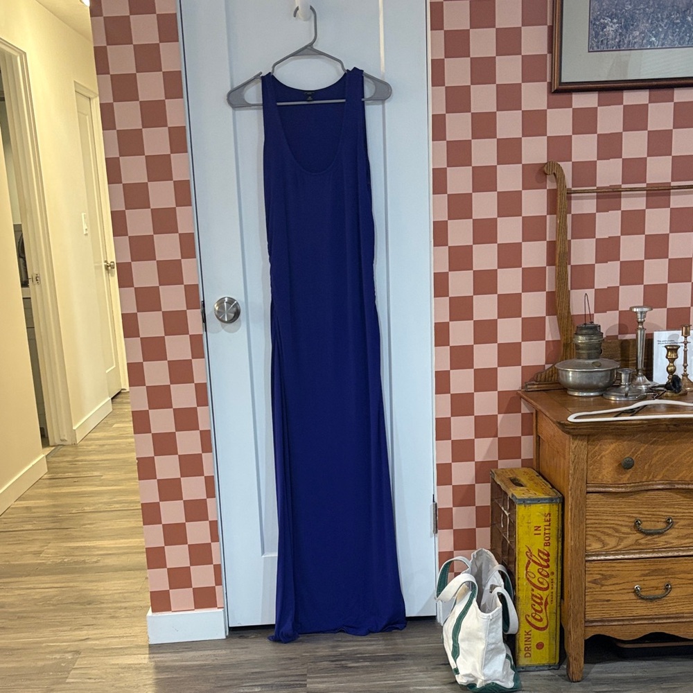 Ann Taylor Sleeveless Maxi Dress in Cobalt Blue